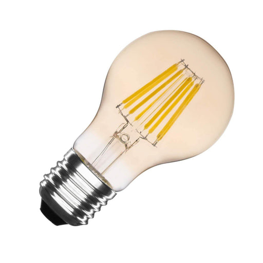 A60 E27 6W classic gold LED lamp Dimbaar - Ledshopper.nl