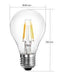 A60 E27 6W LED gloeidraad lamp (dimbaar) - Ledshopper.nl
