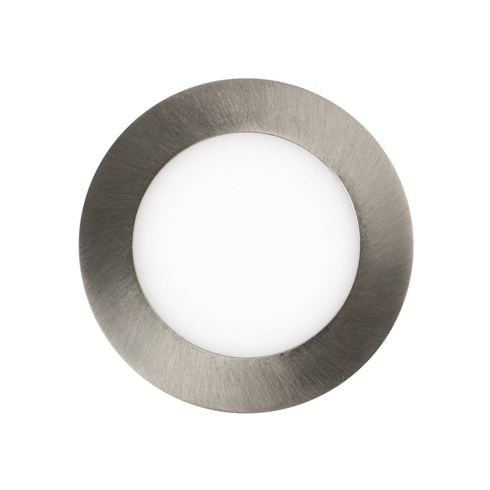 ronde Slim LED paneel 6w zilver