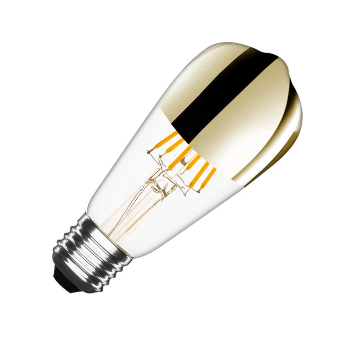 ST64 E27 7.5W gold reflect big lemon ST64 gloeidraad LED lamp (dimbaar)
