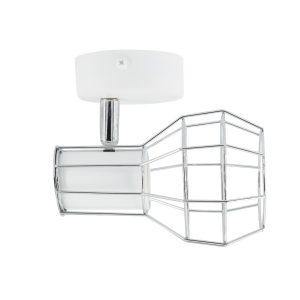 Witte verstelbare Lana plafondlamp met een spotlight - Ledshopper.nl