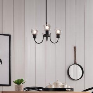 Zwarte design Seppe hanglamp met 3 spotlights - Ledshopper.nl