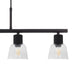 Zwarte linear Seppe hanglamp met 4 spotlights - Ledshopper.nl