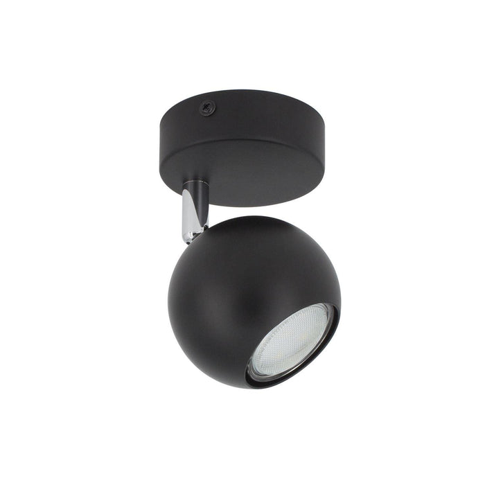 Zwarte verstelbare Flynn plafondlamp met een spotlight - Ledshopper.nl
