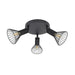 Zwarte verstelbare Nora plafondlamp met 3 spotlights - Ledshopper.nl